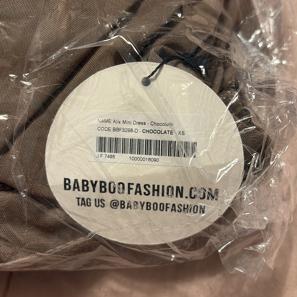 ALIX MINI DRESS - CHOCOLATE - Picture 4 of 4
